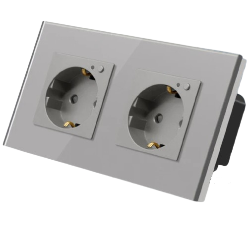 Розетка Bseed 2х - grey